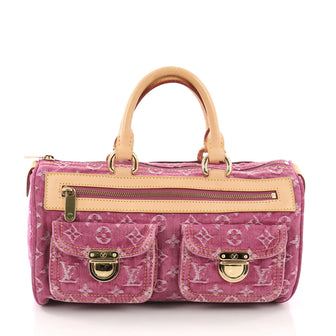 Louis Vuitton Neo Speedy Bag Denim Pink 385901
