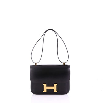 Hermes Constance Handbag Box Calf 23 Black 3859710