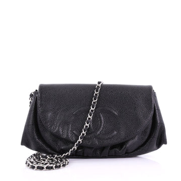Chanel Half Moon Wallet on Chain Caviar - Designer Handbag Black 38597114