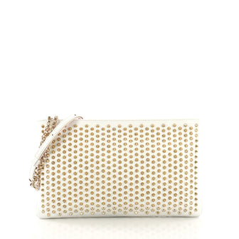 Christian Louboutin Loubiposh Clutch Spiked Leather
