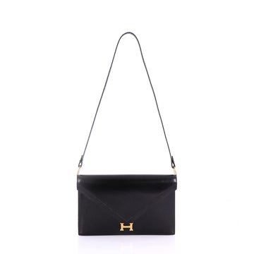 Hermes Lydie Convertible Clutch Box Calf Black 3859712