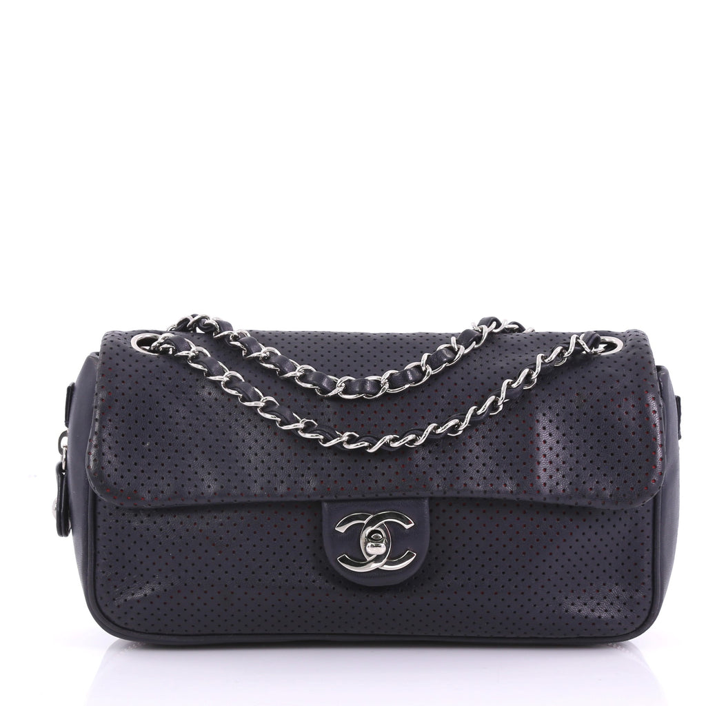 Chanel Baseball Spirit Flap Bag Perforated Leather Medium 3859726
