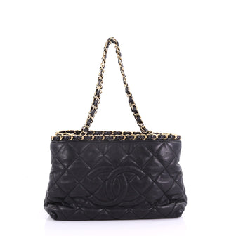 Chanel Chain Me Tote Quilted Calfskin Small Black 3859729