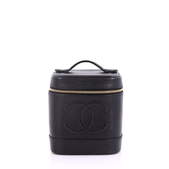 Chanel Vintage Timeless Cosmetic Case Caviar Tall 3859746