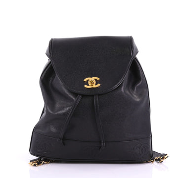 Chanel Vintage Backpack Caviar Medium Black 3859754