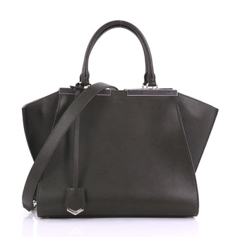 Fendi Petite 3Jours Handbag Leather Green 3860401