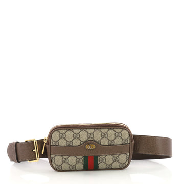 Gucci Ophidia Belt Bag GG Coated Canvas Mini Brown 386251