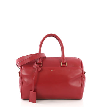 Saint Laurent Classic Duffle Bag Leather 6 Red 386312