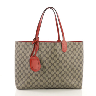 Gucci Reversible Tote GG Print Leather Medium Brown 3864411