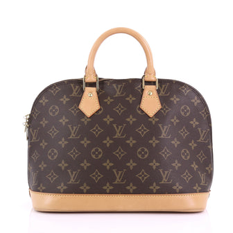 Louis Vuitton Model: Vintage Alma Handbag Monogram Canvas PM Brown 38644/2