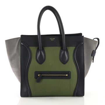 Celine Tricolor Luggage Handbag Leather Mini - Rebag