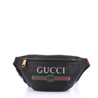Gucci Logo Belt Bag Printed Leather Small