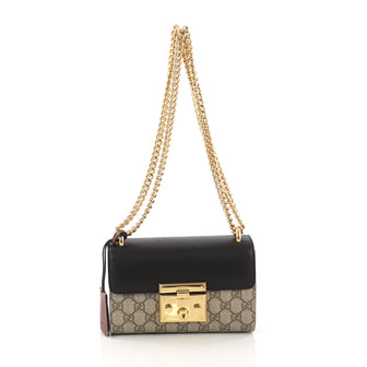 Gucci Padlock Shoulder Bag GG Coated Canvas and Leather 387011