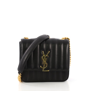 Laurent Vicky Crossbody Bag Vertical Quilted Leather Medium