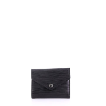 Louis Vuitton Compact Victorine Wallet Epi Leather Black 387251