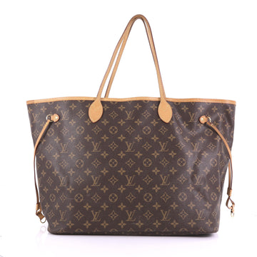 Louis Vuitton Neverfull NM Tote Monogram Canvas GM Brown 387352