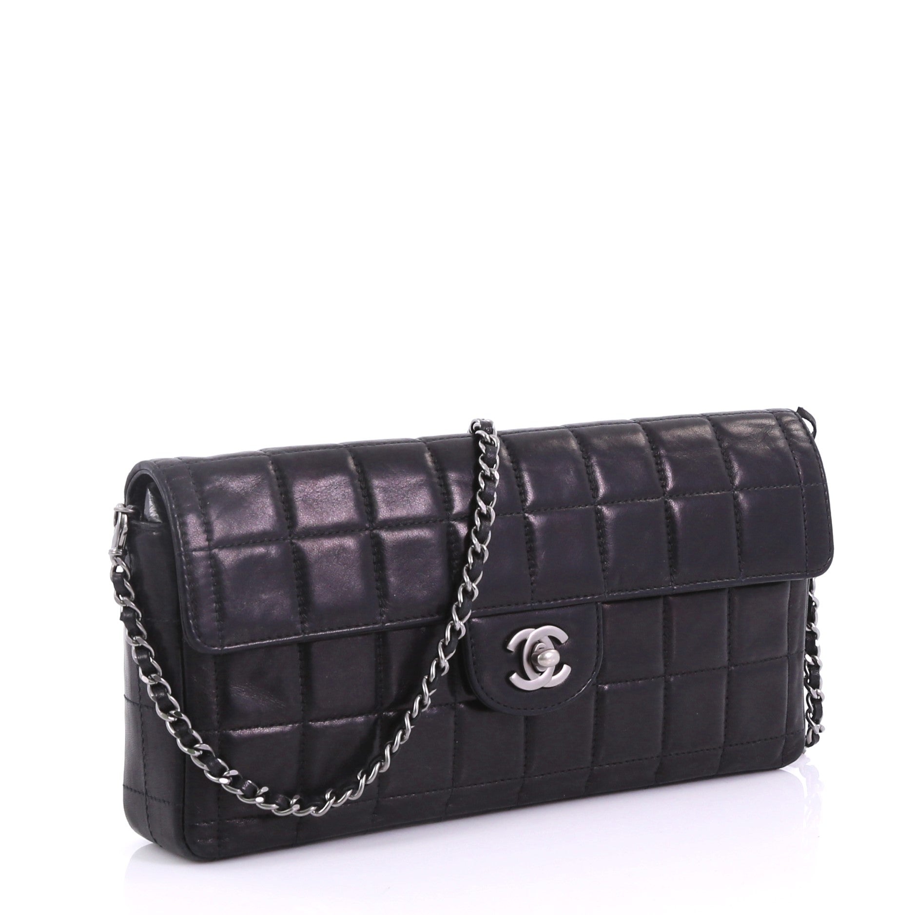 Chanel Chocolate Bar Flap Bag Quilted Lambskin East West 3877201