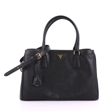 Prada Gardener's Tote Saffiano Leather Medium Black 387801