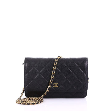 Chanel Wallet on Chain Quilted Caviar Black 387924