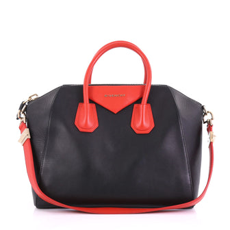 Givenchy Bicolor Antigona Bag Leather Medium Black 388108