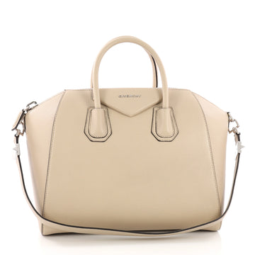Givenchy Antigona Bag Leather Medium Neutral 388131