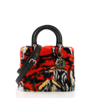 Christian Dior Lady Dior Handbag Limited Edition Printed Mink Medium