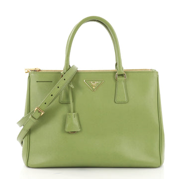 Prada Double Zip Lux Tote Saffiano Leather Medium