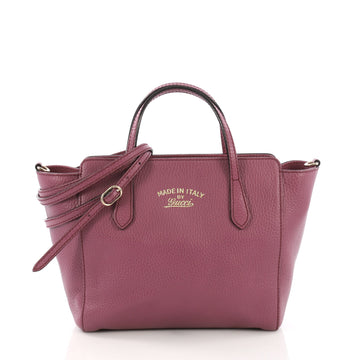 Gucci Swing Tote Leather Small Purple 388541