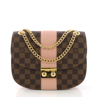 Louis Vuitton Wight Handbag Damier Canvas with Leather