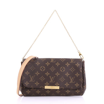  Louis Vuitton Favorite Handbag Monogram Canvas MM Brown 388731