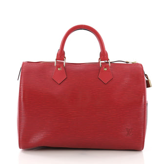 Louis Vuitton Speedy Handbag Epi Leather 30 Red 389343