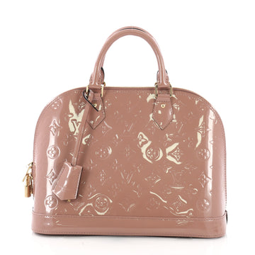 Louis Vuitton Alma Handbag Monogram Vernis PM Pink 389442
