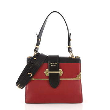 Prada Cahier Convertible Shoulder Bag City Calf and Saffiano 389471