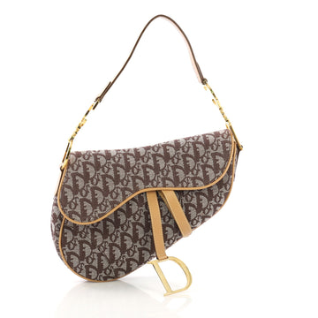 Christian Dior Vintage Saddle Bag Diorissimo Canvas Medium 3896110