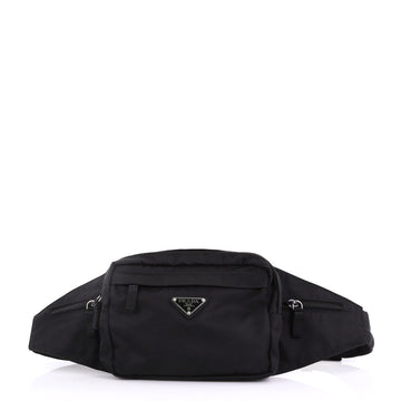 Prada Zip Waist Bag Tessuto Small Black 3896118
