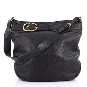 Gucci Ride Shoulder Bag Leather Large Black 389619