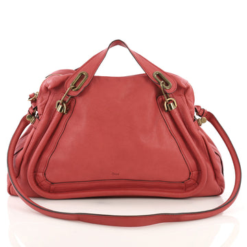Chloe Paraty Top Handle Bag Leather Large Pink 3896911