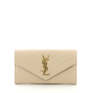 Saint Laurent Classic Monogram Flap Wallet Matelasse 3896917