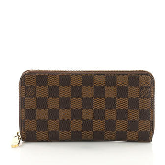 Louis Vuitton Zippy Wallet Damier - Designer Handbag Brown 3896937