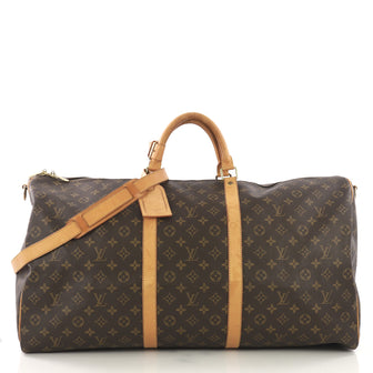 Louis Vuitton Keepall Bandouliere Bag Monogram Canvas 60 Brown 3896943