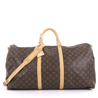 Louis Vuitton Keepall Bandouliere Bag Monogram Canvas 60 Brown 3896944