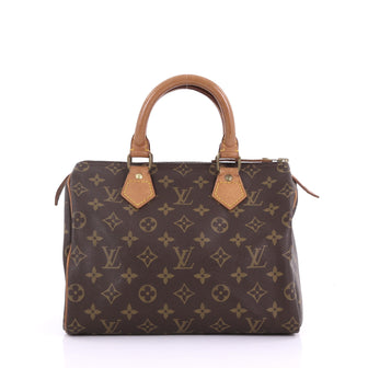 Louis Vuitton Speedy Handbag Monogram Canvas 25 Brown 3896955