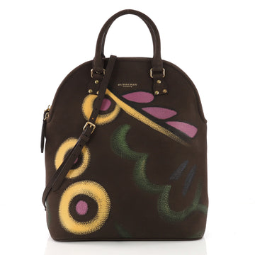 Burberry Bloomsbury Satchel Hand-Painted Floral Leather 389773