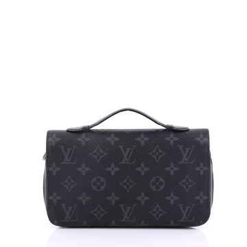 Louis Vuitton Zippy Wallet Monogram Eclipse Canvas XL Black 389901