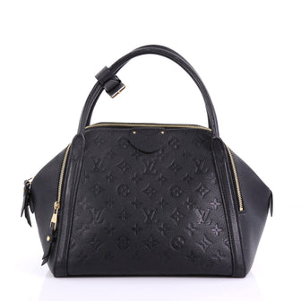 Louis Vuitton Marais Handbag Monogram Empreinte Leather MM Black 390241
