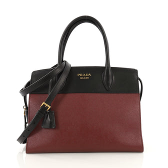 Prada Paradigme Handbag Saffiano Leather with City Calfskin 390252