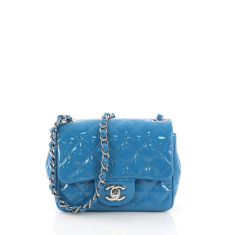 Chanel Square Classic Single Flap Bag Quilted Patent Mini 390284