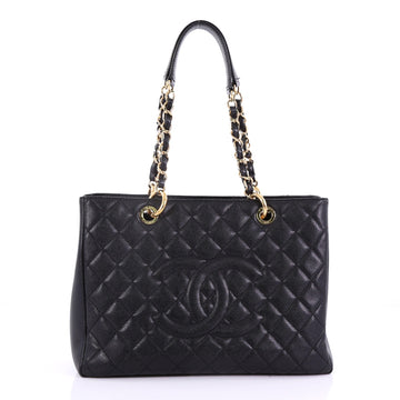 Chanel Model: Grand Shopping Tote Quilted Caviar Black 39064/2