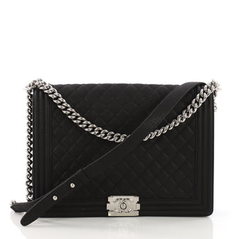 Chanel Boy Flap Bag Quilted Matte Caviar Large 3907417