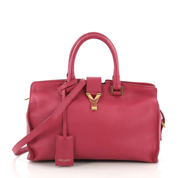 Saint Laurent Classic Y Cabas Leather Small Pink 390831